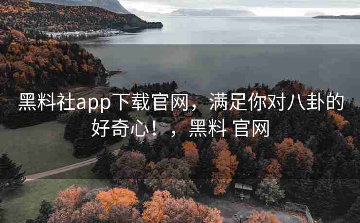黑料社app下载官网，满足你对八卦的好奇心！，黑料 官网