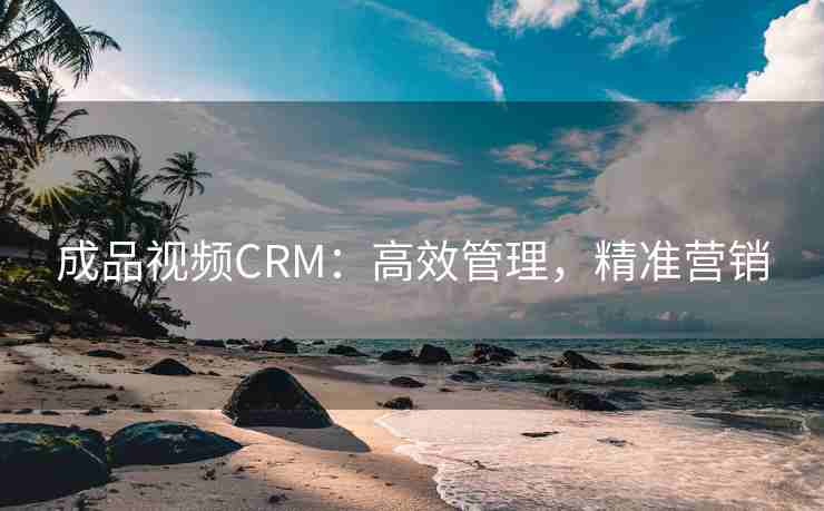 成品视频CRM:高效管理,精准营销 成品视频CRM:高效管理,精准营销